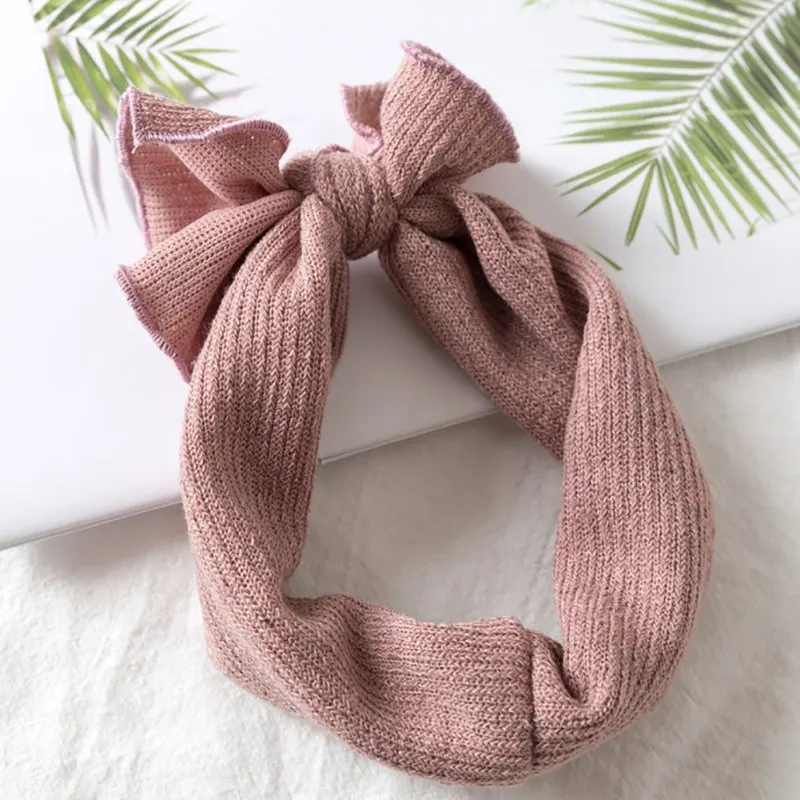 

Infant Headband Newborn Toddler Baby Girl Boy Headwear Solid Bowknot Soft Turban Knot Hairband