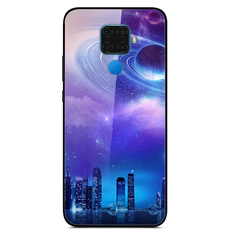 1 Для huawei mate 30 Lite чехол закаленного стекла Космический Чехол для телефона чехол для mate 30 Lite силиконовая бампер чехол для huawei mate30 Lite - Цвет: 1