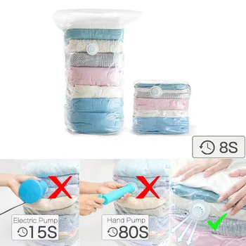 

Vacuum Compressed Bag Transparent Space Saver Clothes Organizer for Clothing Bedding Comforters Blankets Clothes Storage