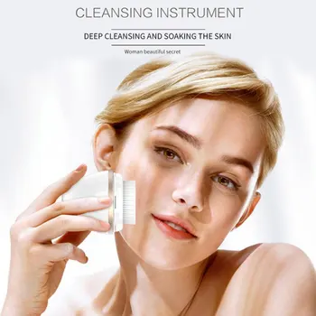 

Ultrasonic Vibration Facial Brush Cleaning Pores Remove Blackheads Wireless Charging Facial Cleansing Brush Washing