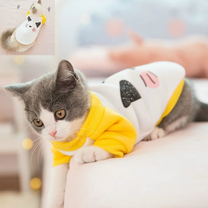 Pet Clothing Cat Clothes Cute Funny Cat Sweater Pet Cat Hoodies Cat
