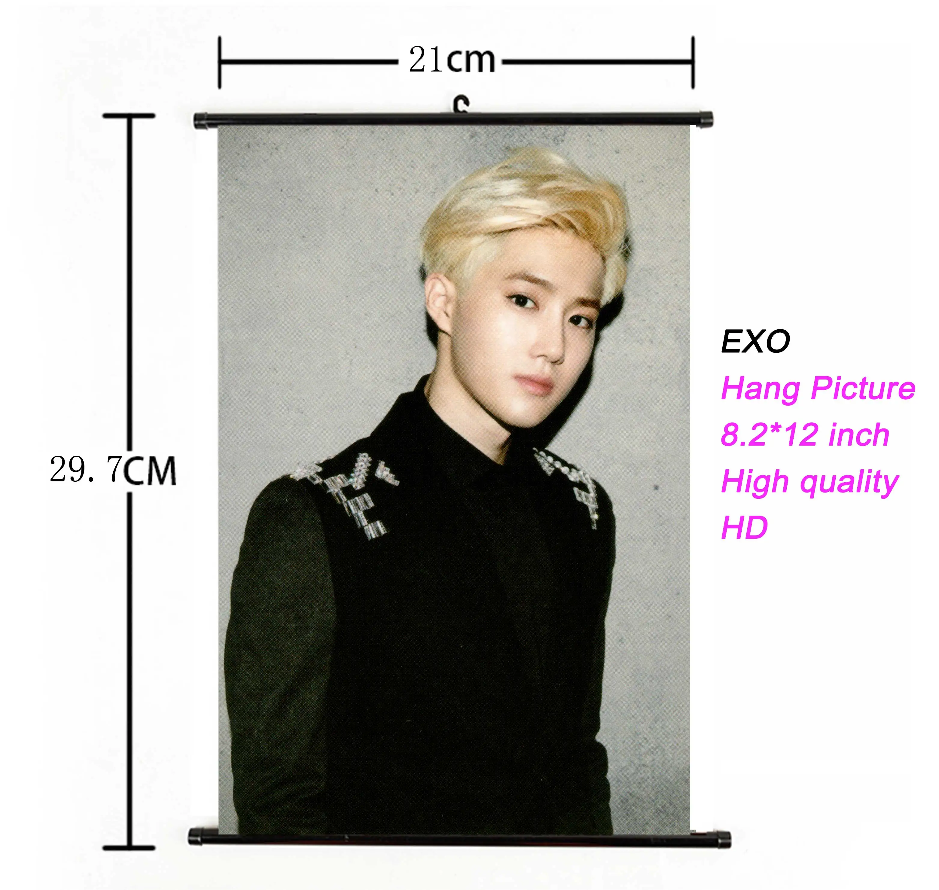 

Kpop EXO Hang poster Fabric 21*30cm high quality k-pop EXO Album Hang picture photo poster for fans gift collection