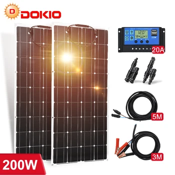 

Dokio 12V 200W Flexible Monocrystalline Solar Panel For Car Battery & Boat & Home 200w 18V Solar Panel China
