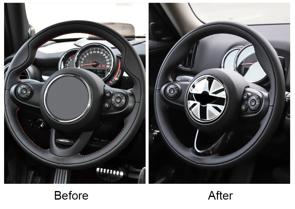 Наклейки на рулевое колесо автомобиля наклейки украшение интерьера для Mini Cooper One S JCW R52 R55 R56 R60 R61 F54 F55 F56 F60 аксессуары