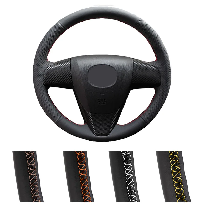 Funda De Volante De Cuero Napa Para Mazda CX-60 2022-2025 | Cubierta Protectora Antideslizante Y Transpirable, Color Personalizable
