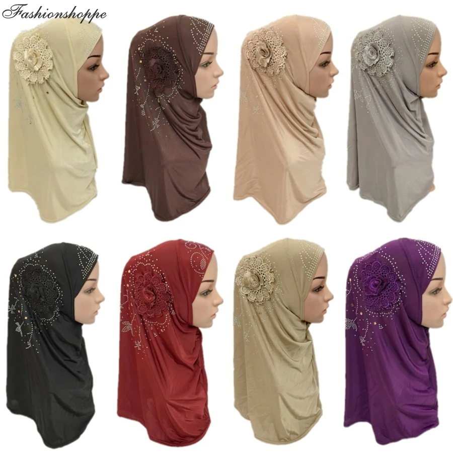 Lot De 2 Foulards Tête Musulman, Hijab En Jersey Rouge, Couvre-chef Niqab