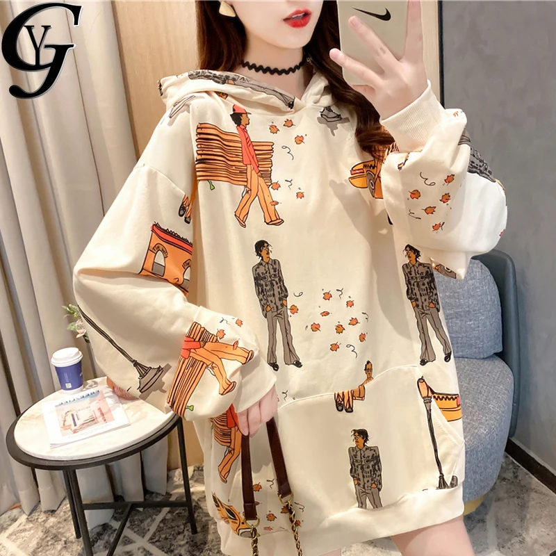 

Harajuku Ulzzang Women Hoody 2020 Autumn Winter Kawaii Streetwear Oversized Female Sweatshirt Casual BF Style Women Hoodies