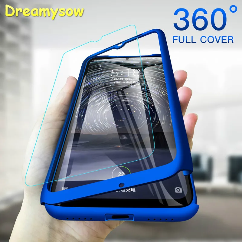 

360 Full Cover Case For Xiaomi CC9E 9X 9SE F1 Mi9 Mi8 Redmi K20Pro 4X 4XPro 6A 6PRO Note 7 6 5 F1 Shockproof Cover with Glass