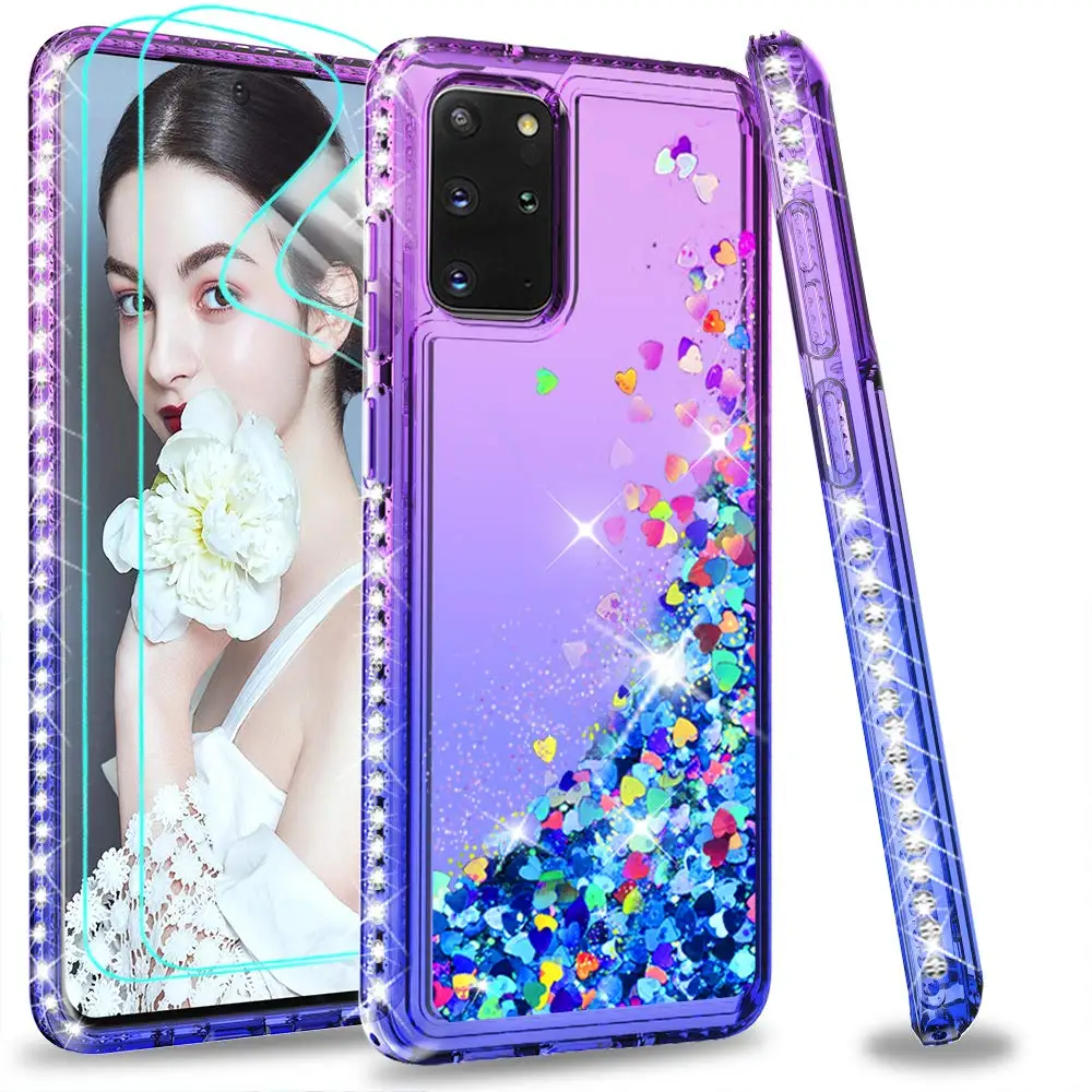 Чехол с блестками для Samsung Galaxy S20 Ultra S10 S9 S8 Note 10 9 Plus градиентный чехол зыбучим