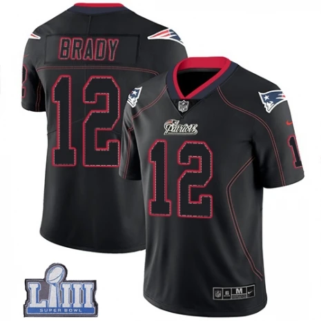 Мужская футболка из Новой Англии Tom Brady Patriots Super Bowl LIII Bound black