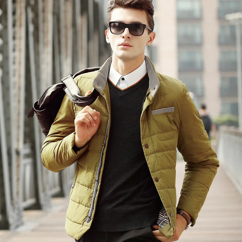 [Cost] Thin Cold-proof down Jacket Men Winter Short Light Coat Men's Fashion Version Outer Wear