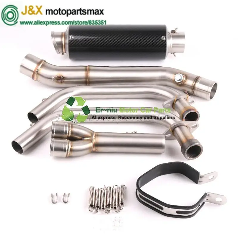 MT-03 MT03 R25 R3 глушитель для мотоцикла полная система контактная средняя труба+ выхлопная труба для Yamaha R25 R3- слипоны