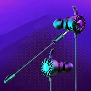 

Factory Direct Mobile Phone Earplugs In-ear E-Sports Battleground Game Computer Headset Wire Control with Mic Game Headset