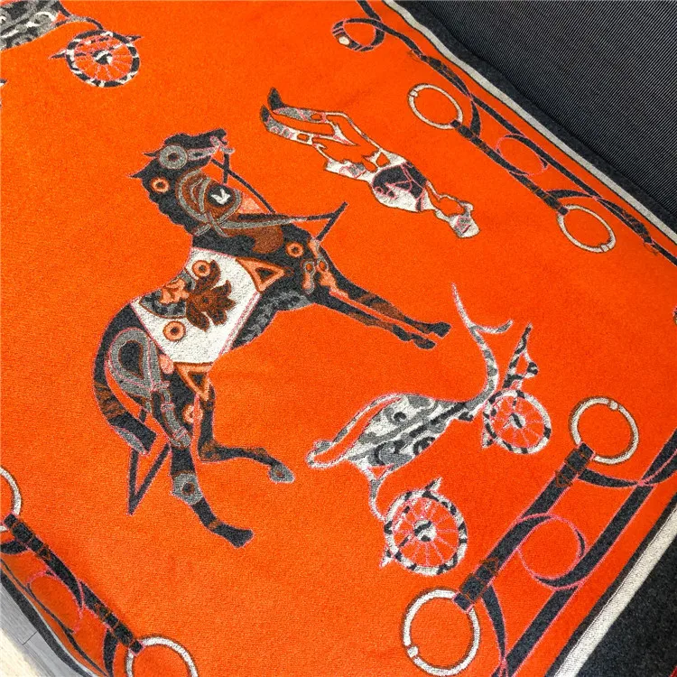 

Luxury Brand New Horse Printing Women Scarves Imitation Cashmere Pashmina Scarf Female Winter Thick Warm Shawls Wraps Bandana