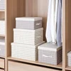 Clothes Storage Box Organizer Fabric Foldable Storage Box With Lid Underwear Socks Organizer Toys Sundries Closet Organizers 3