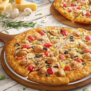 

Stainless Steel Pizza Pan 13.39 Inch - Round Pizza Tray Pizza Baking Sheet, Nonstick Pizza Baking Pan Dishewsher Safe Pizza Serv