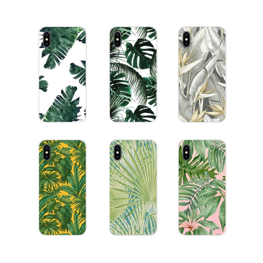 For Samsung Galaxy J1 J2 J3 J4 J5 J6 J7 J8 Plus 2018 Prime 2015 2016 2017 Accessories Phone Skin Case TROPICAL EXOTIC PALMS LEAF | Мобильные