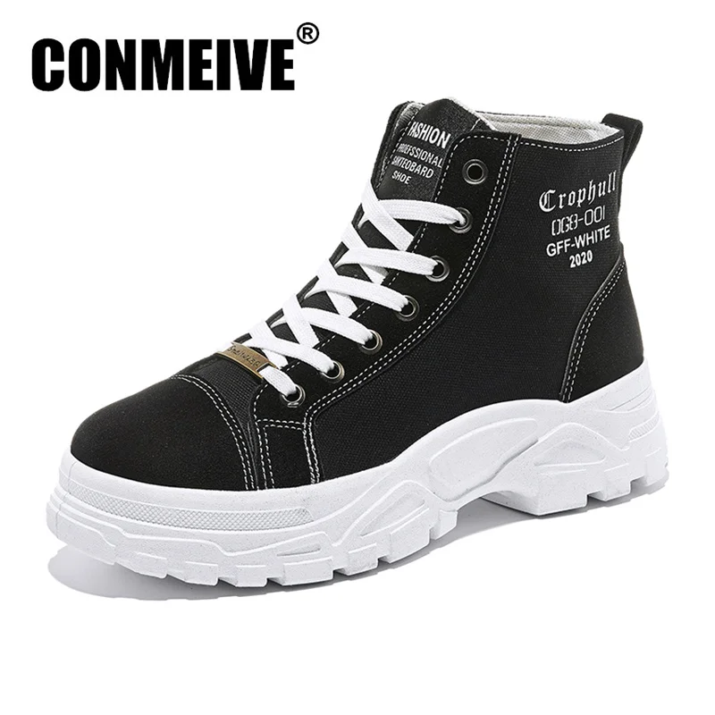 

2019 New Autumn Winter Boots Women Fashion Canvas Casual Platform Boots Breathable Non-slip Light Shoes Woman