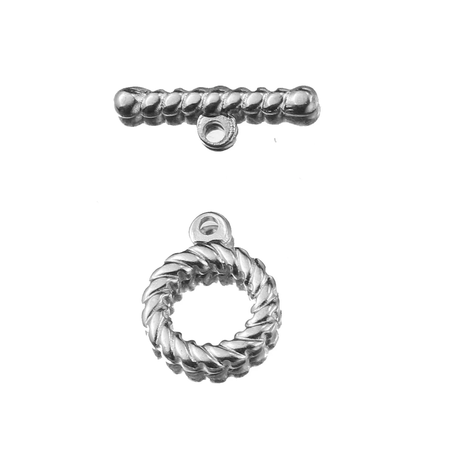 2 Sets Edelstahl Toggle OT Schließe Schnalle Verschluss Armband Stecker Für Schmuck Machen Runde Umklammert Haken DIY Zubehör – Detail 5