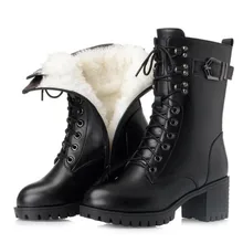 Осенние ботинки в байкерском стиле размера плюс; теплые зимние ботинки; зимняя обувь; модные ботинки из коровьей кожи; Inisde; зимние ботинки из плюша и шерсти