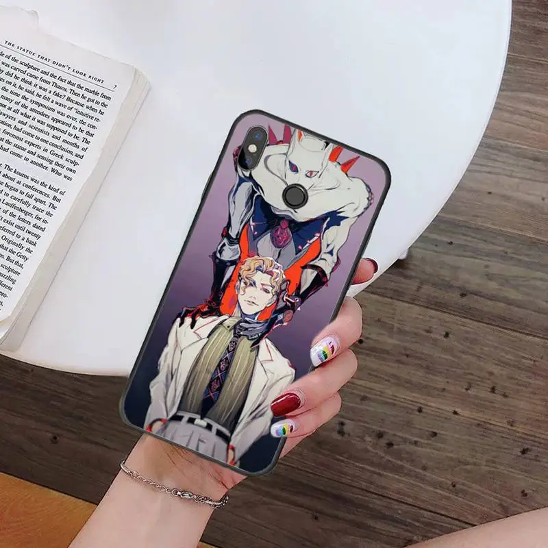 xiaomi leather case color JOJO BIZARR ADVENTUR Phone Case For Xiaomi Redmi 4x 5 plus 6A 7 7A 8 mi8 8lite 9 note 4 5 7 8 pro xiaomi leather case chain Cases For Xiaomi