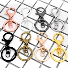 Neue 5 teile/los 8 Farben Überzog Schlüsselanhänger Schlüssel Ring Lange 70 mm Karabiner Haken Keychain Split Schlüsselring Erkenntnisse für keychain(China)