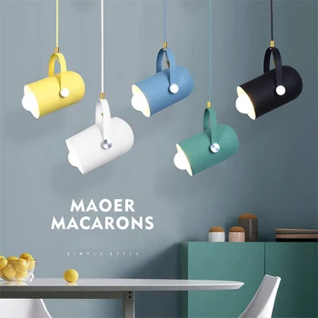 

E27 small pendant lights Nordic Modern LED Hanging Lamp Angle adjustable Home lighting lamp for Living Room Home Loft Bar Decor