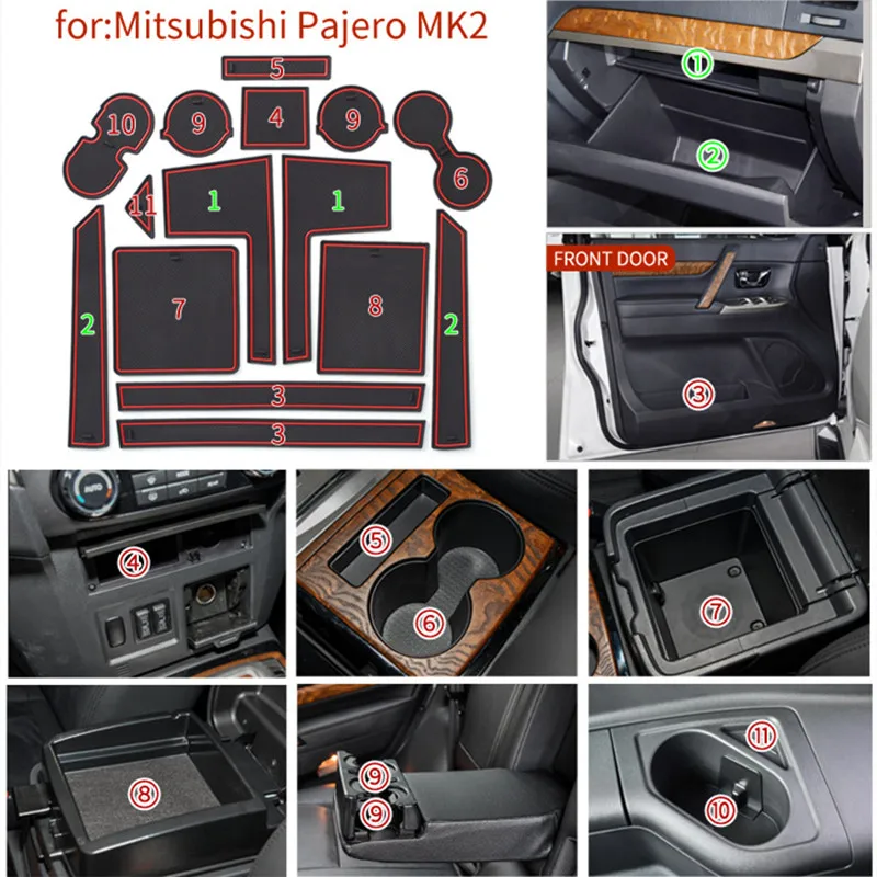 

Противоскользящий коврик для Mitsubishi Pajero MK2