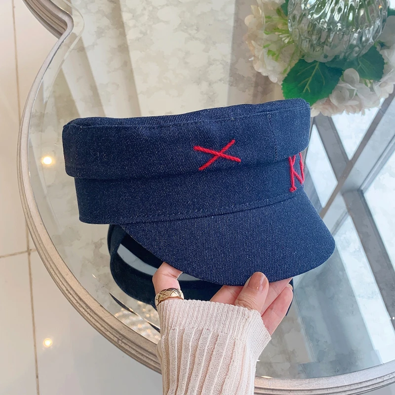 Women Denim Newsboy Caps Casual Flat Military Cap S/M/L cotton newsboy cap