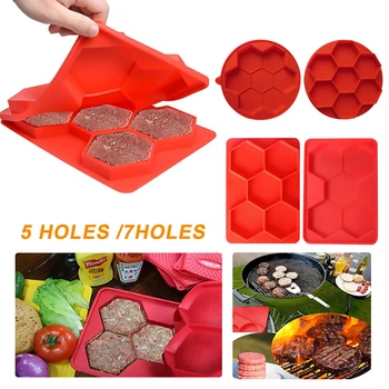

HOT SALEB urger Master Innovative Burger Press 7 Round Holes