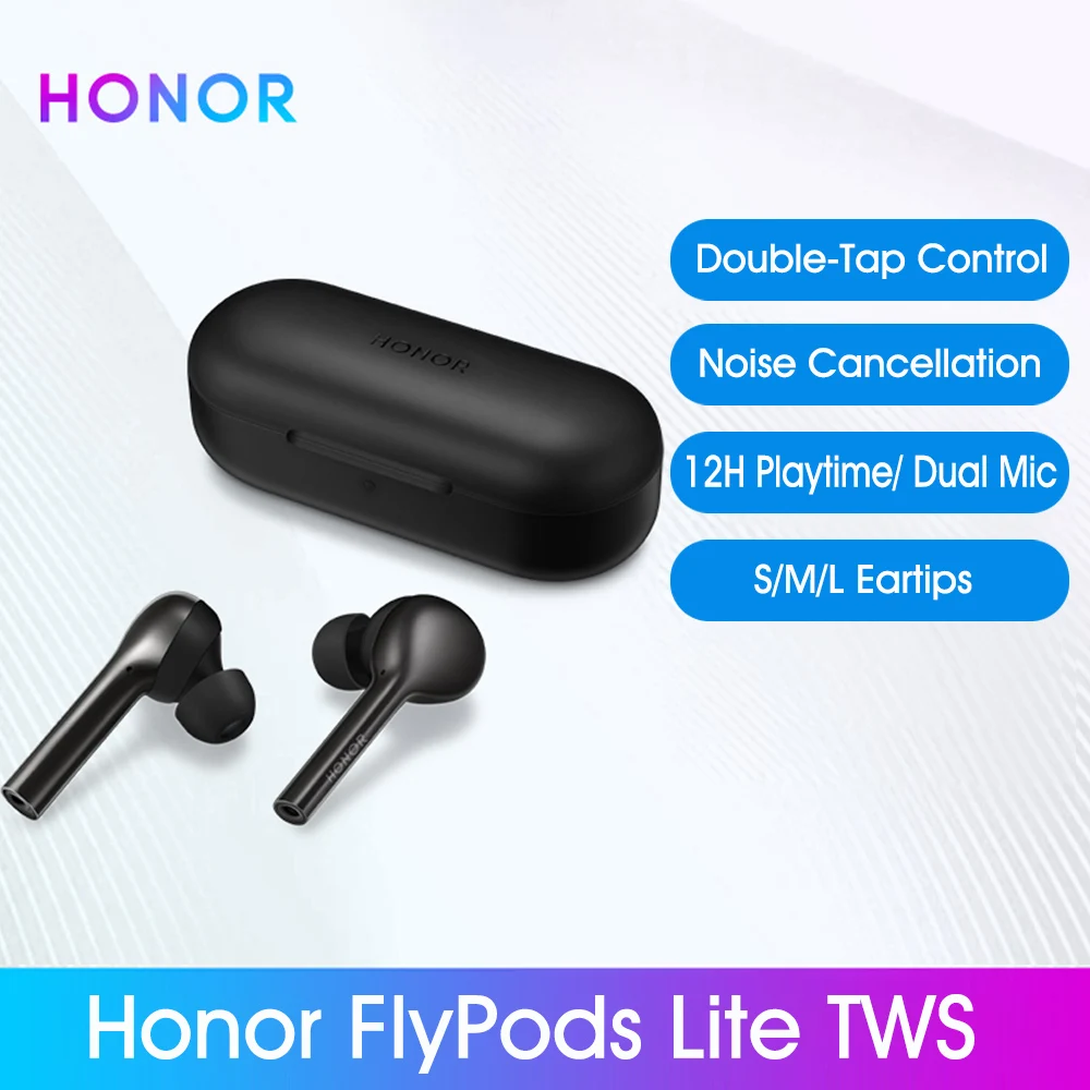 Huawei Honor Flypods Lite беспроводные наушники Bluetooth наушники TWS водонепроницаемые IP54 управление с зарядным устройством