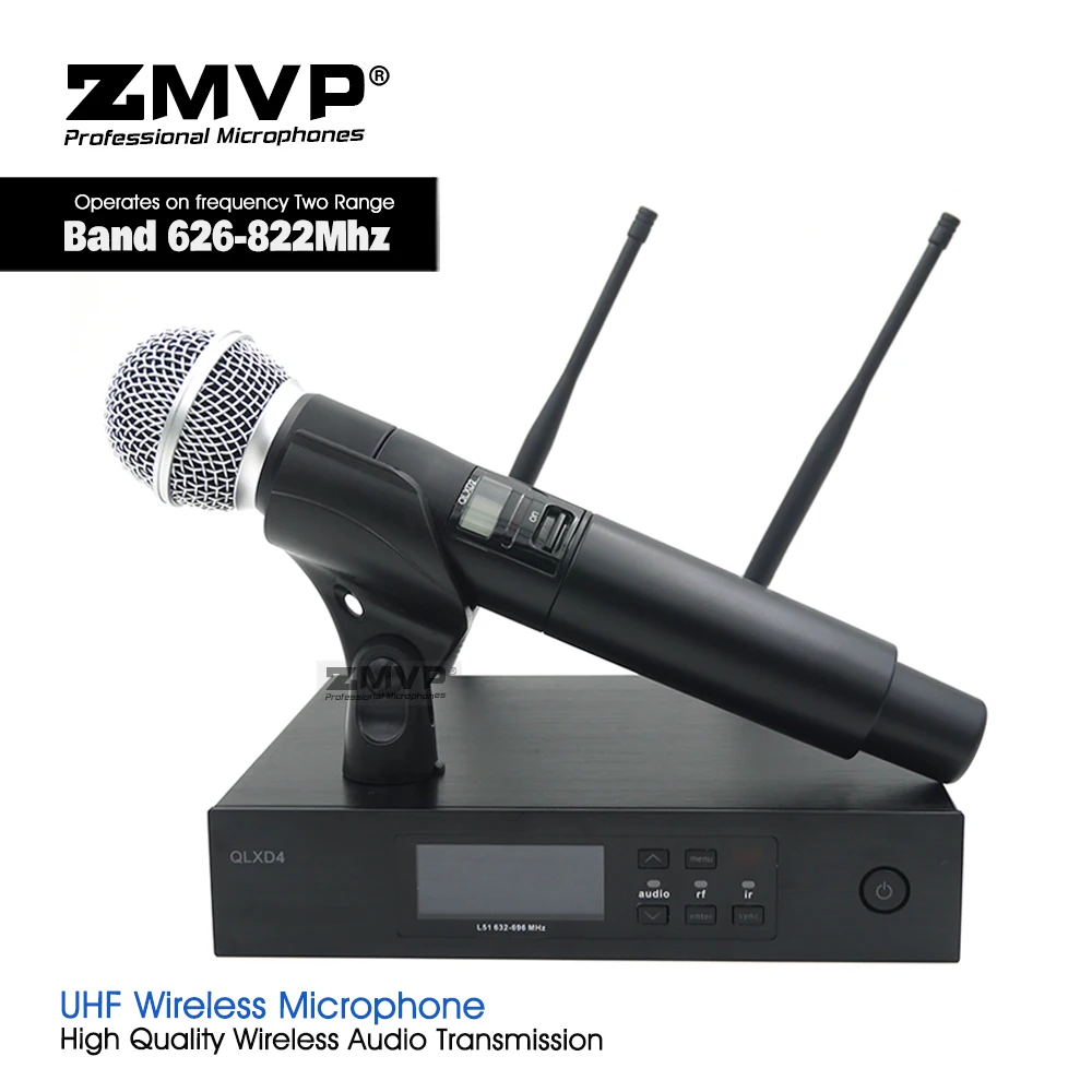 Беспроводная микрофонная система QLXD4 UHF профессиональная производительность с