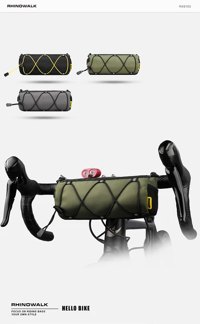 Borsa Da Manubrio Impermeabile Per Bici - 2.4L, Nera, Per Mountain Bike E Strada