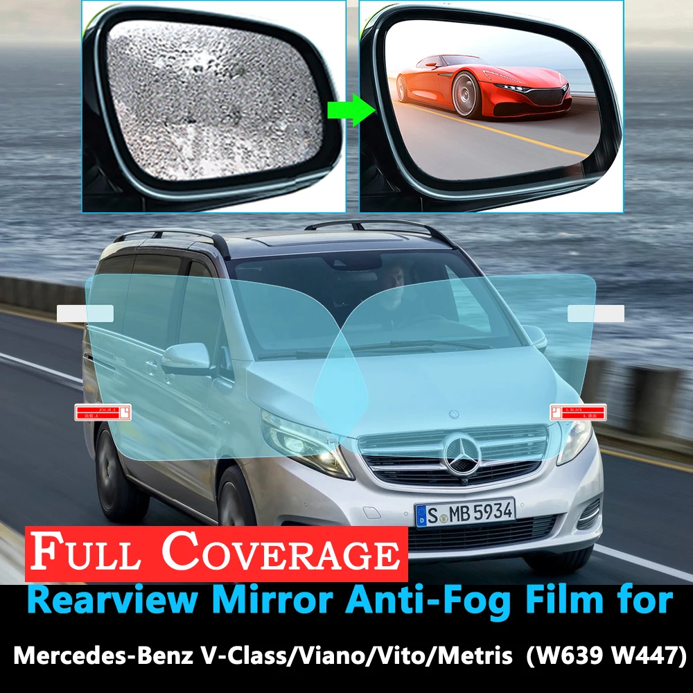 Полноэкранная противотуманная пленка для Mercedes Benz Vito V Class Viano Valente Metris W639 W447 2004 ~ 2019