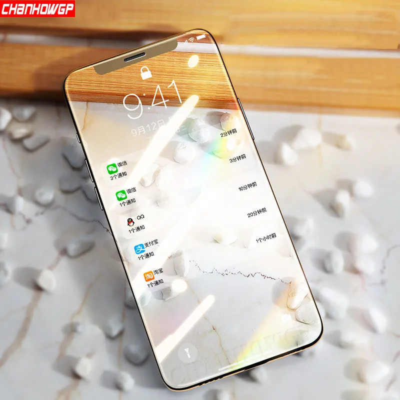 5D полное клеевое покрытие закаленное стекло для iPhone 11 Pro Max XR XS Защита экрана 6 6s 7 8