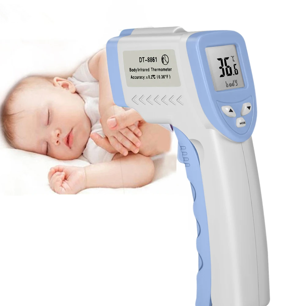 

Forehead Non Contact Infrared Baby Thermometer LCD Body Temperature Fever Digital IR Measurement Tool Gun for Baby Adult