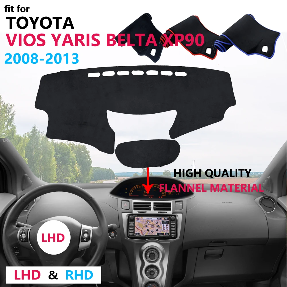 Защитный коврик для приборной панели Toyota Vios Yaris Belta Soluna XP90 2008 2009 2010 2011 2012 2013 |