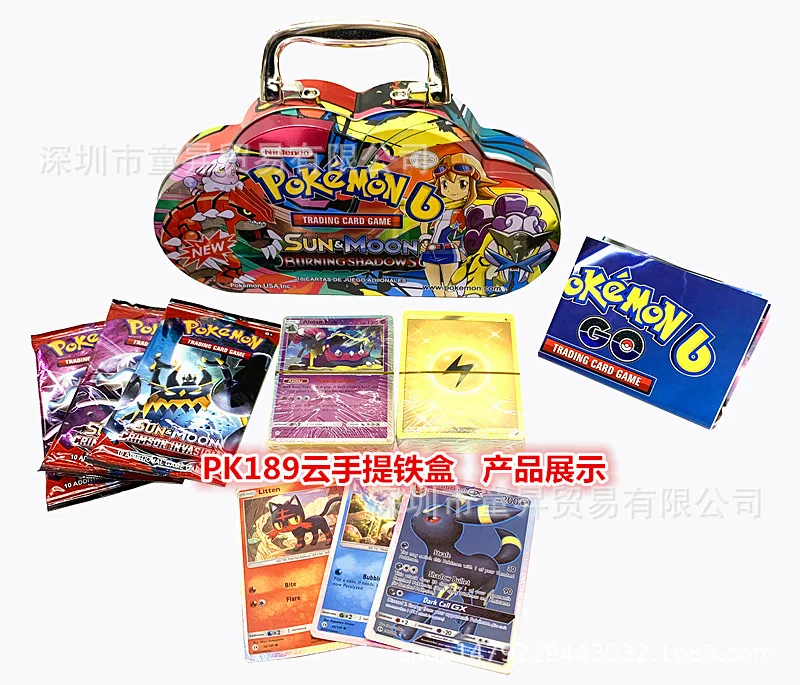 80 шт./компл. Pokemon Портативный жестяная коробка TAKARA TOMY боевые игрушки хобби