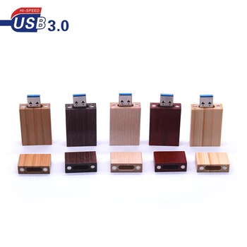 

Wooden Block USB Flash Drive 3.0 Pendrive 4GB 8GB 16GB 32GB 64GB Pen Drive Memory Stick U Disk Gift Memoria USB 3.0 Custom Logo