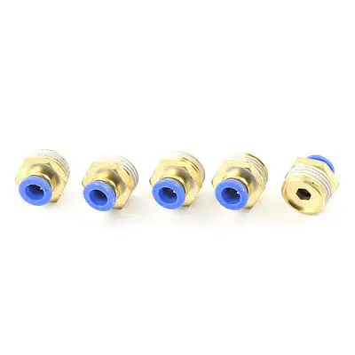

5Pcs Pneumatic Push In Tube OD 8mm x 1/2 PT Thread Connector Quick Fitting