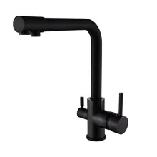 Copper kitchen dual-function water purifier, double faucet, hot and cold water with water purifier