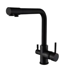 Copper kitchen dual-function water purifier, double faucet, hot and cold water with water purifier