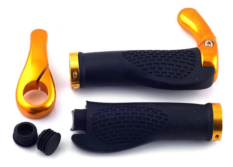 1 Pair MTB Ergonomic Mountain Bike Bicycle Grips Bar End Handlebar Grips Soft Rubber Push on Anti-Skid Parts Cycling Grips 