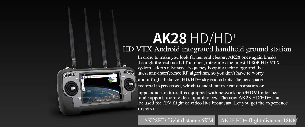 SIYI AK28 HD/HD+ AI Endanced UAV умный пульт дистанционного управления для сельскохозяйственных дронов