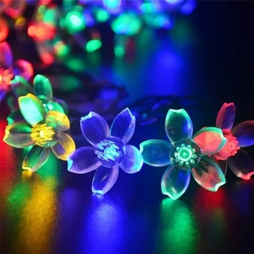 

3M 5M sakura Flower String Party Light Battery Powered LED String Fairy Lights Garlands Garden Home Christmas Decor For Outdoor