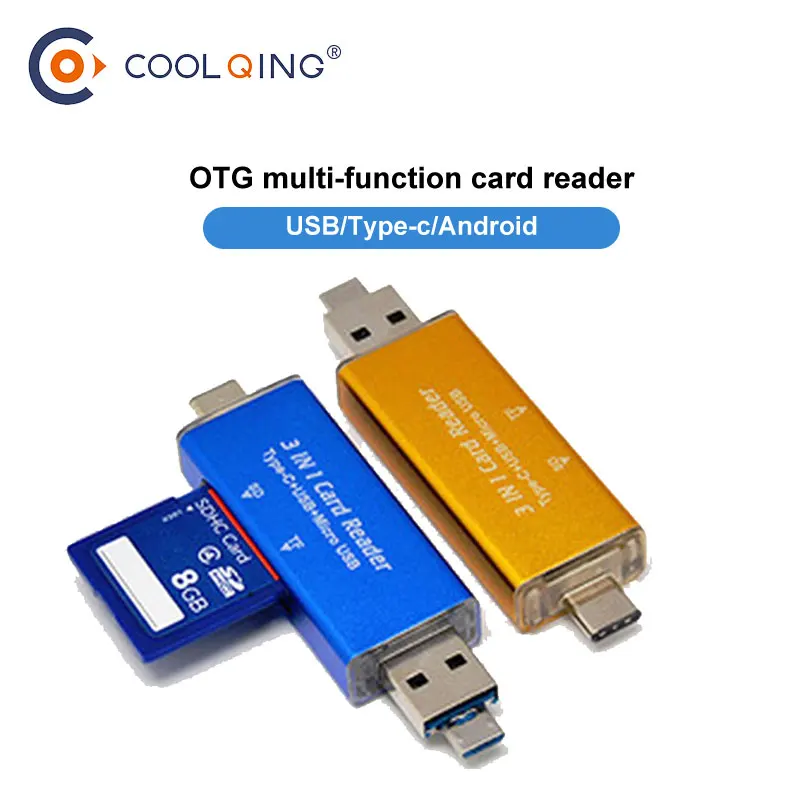 

2in1 usb type c multi Smart memory card reader OTG type-c adapter mini cardreader for micro SD/TF micro SD computer Laptop