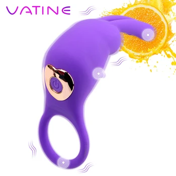 VATINE 10 Speeds Vibrating Cock Rings Sex Toy for Men Couple Clitoris Stimulation Massager Male Delay Ejaculation Penis Ring 1