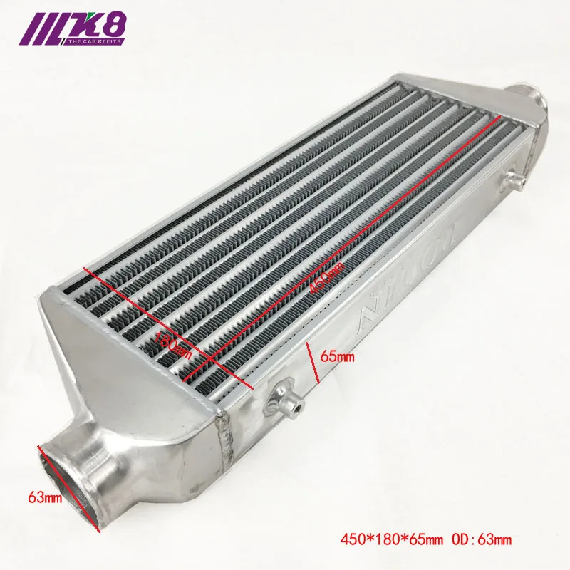 450*180*65mm Universal Turbo Intercooler bar&plate OD=63mm Front Mount intercooler