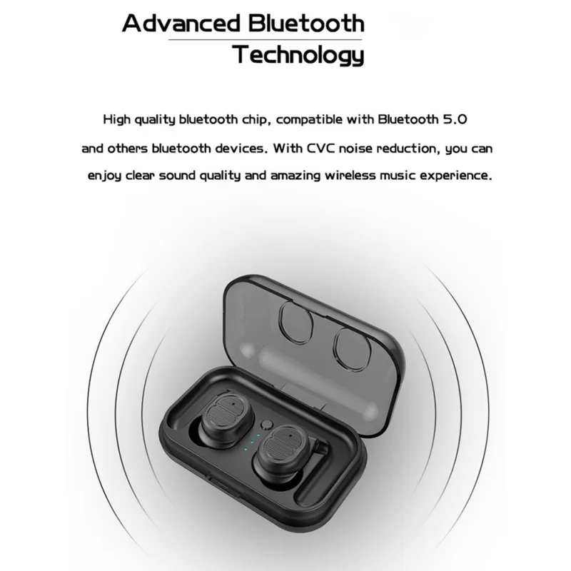 Touch Control DSP Bluetooth 5.0 Earphone IPX5 Waterproof HIFI Super Bass Sound Wireless Headset Quick Connect Smart Earbuds