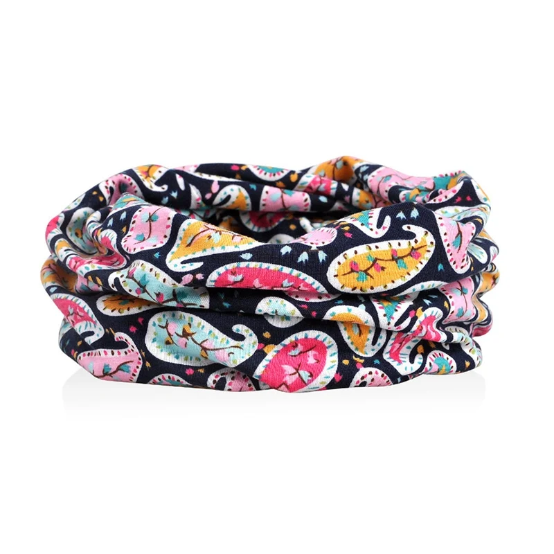 outdoor Running Cap Scarf Floral Cashew Printed Sunshade Breathable Elastic Cotton Hat Travel Headwear